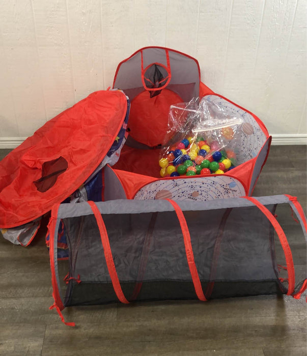 used Playz Tent, Tunnels & Ball Pit, -3 piece set