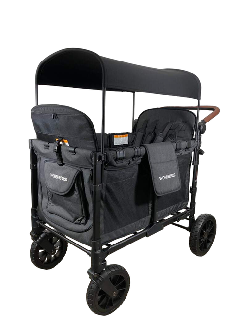 secondhand Wonderfold W4 Luxe Quad Stroller Wagon, Volcanic Black, 2023