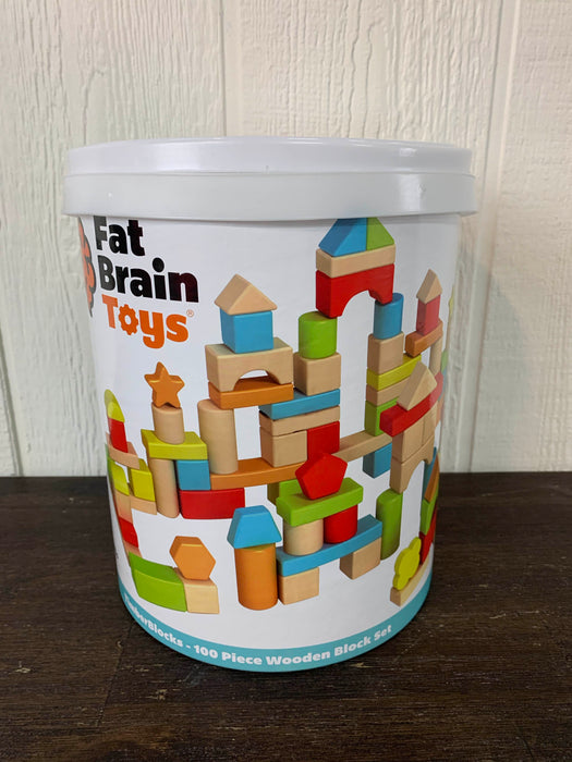 used Fat Brain Toys Wooden Block Set