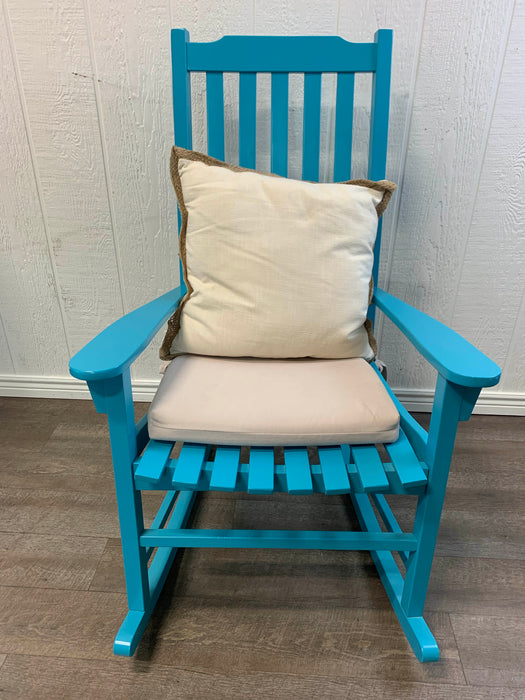 used Pier One Rock Point Rocking Chair, Aqua