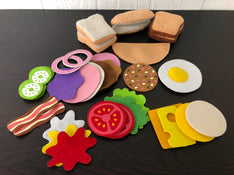 used Melissa & Doug Felt Play Food Sandwich Set