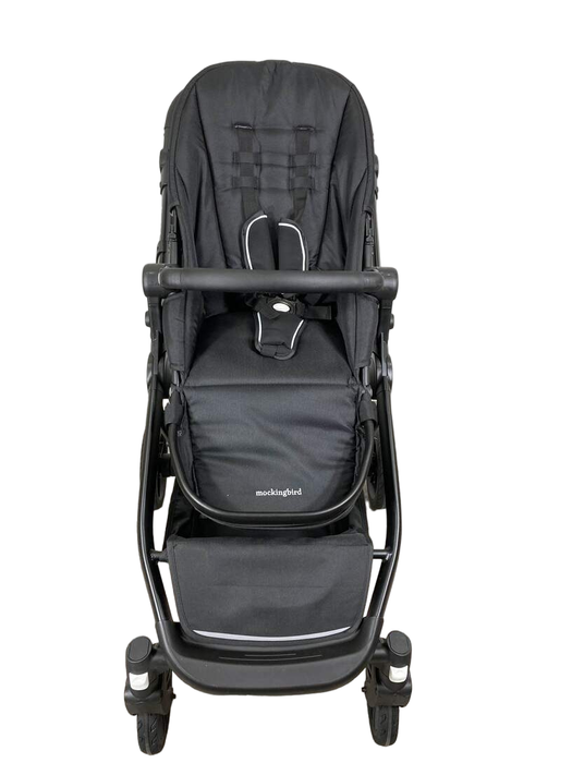 secondhand Mockingbird Single to Double Stroller, 2022, Silver with Black Leather