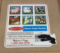 secondhand Melissa & Doug Cube Puzzle, Farm