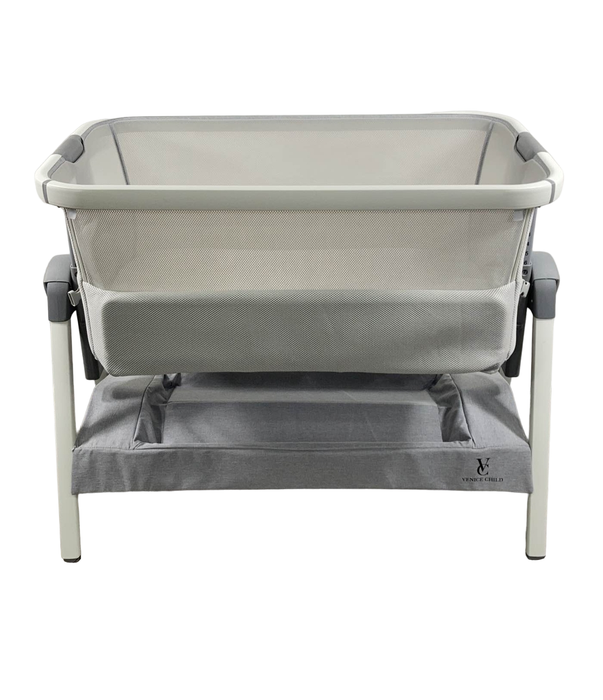 Shop Venice Child California Dreaming Portable Bedside Bassinet, Grey/White at GoodBuy Gear