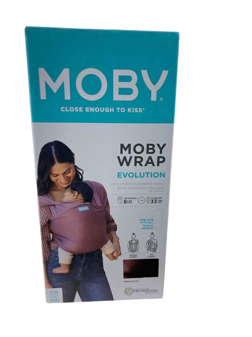 used Moby Evolution Baby Carrier, Terracotta