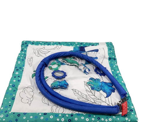 used JumpOff Jo Infant Activity Gym Playmat, Tiny Blue Dino