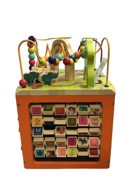 B. toys Zany Zoo Wooden Activity Cube