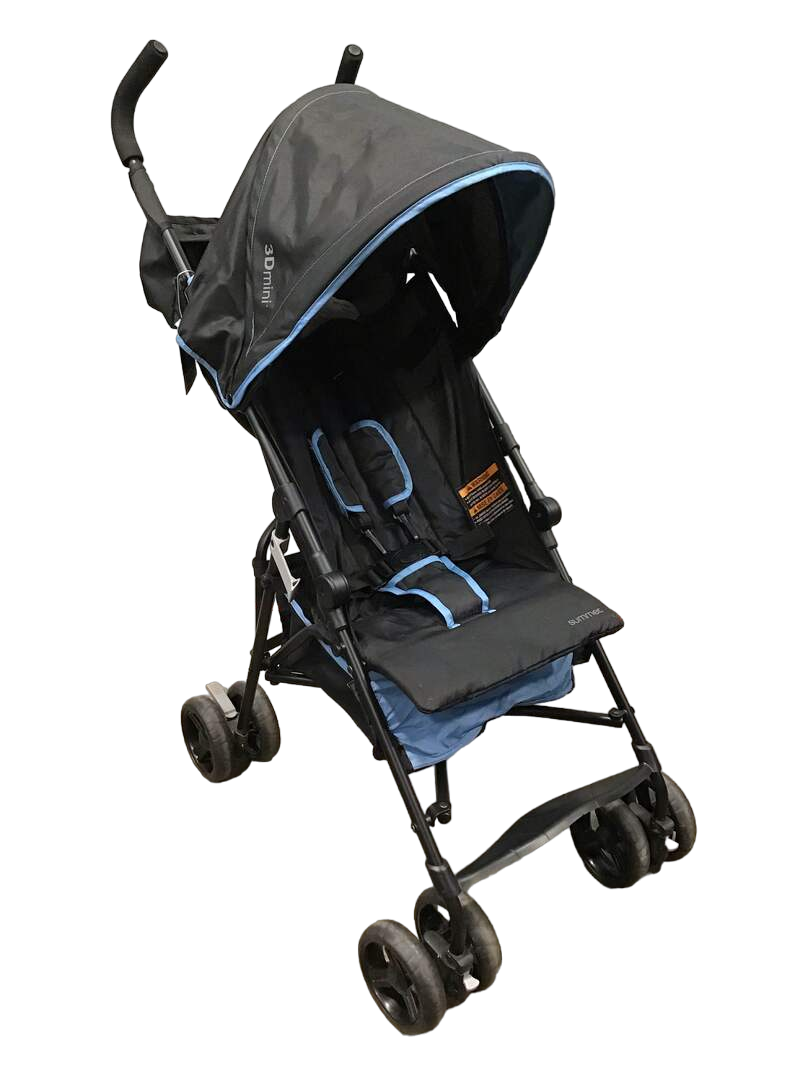 Summer Infant 3D Mini Stroller, 2020, Blue/Black