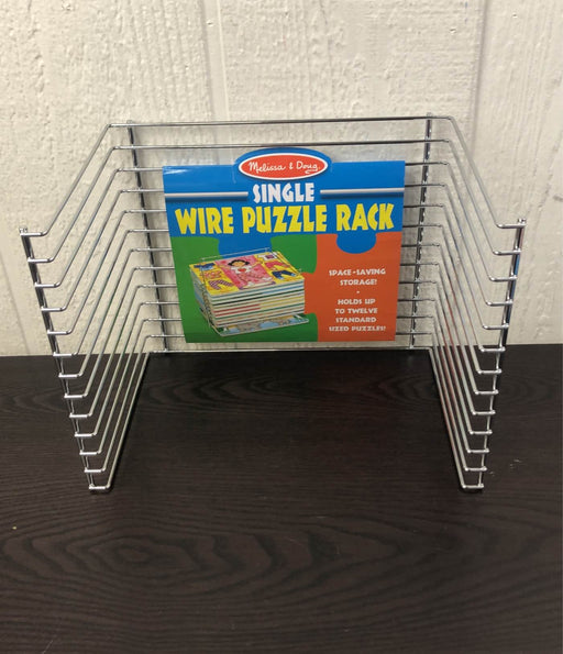 secondhand Melissa & Doug Deluxe Wire Puzzle Storage Rack