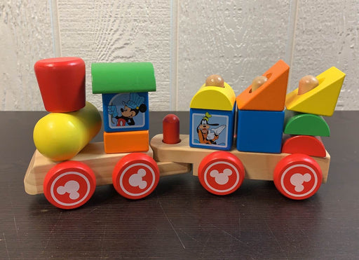 used Melissa & Doug Winnie The Pooh Wooden Stacking Train, Mickey Mouse & Friends