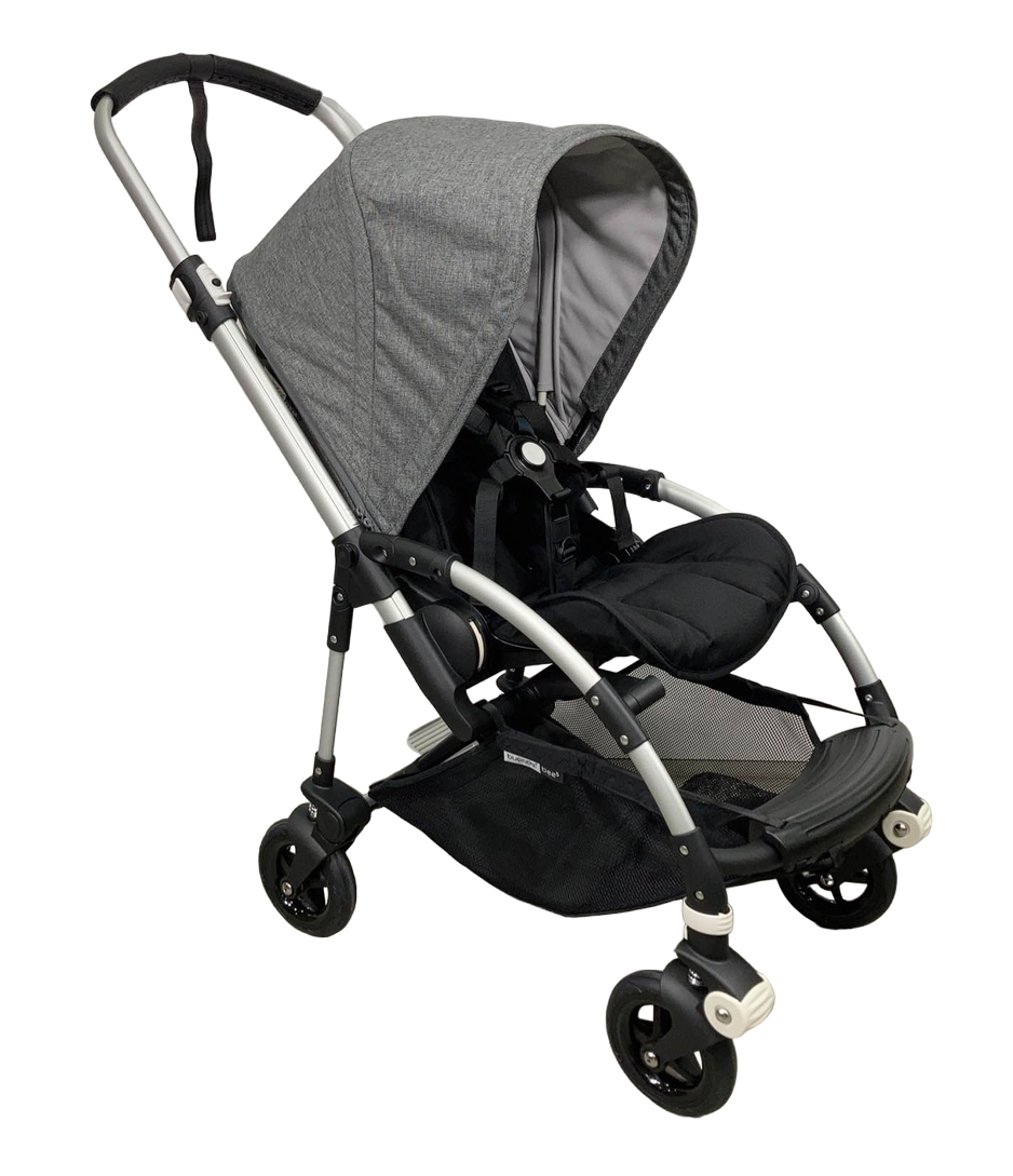 bugaboo bee 5 grey Bugaboo Bee5 Stroller, Grey Melange, Black, Aluminum, 2019 — GoodBuy Gear