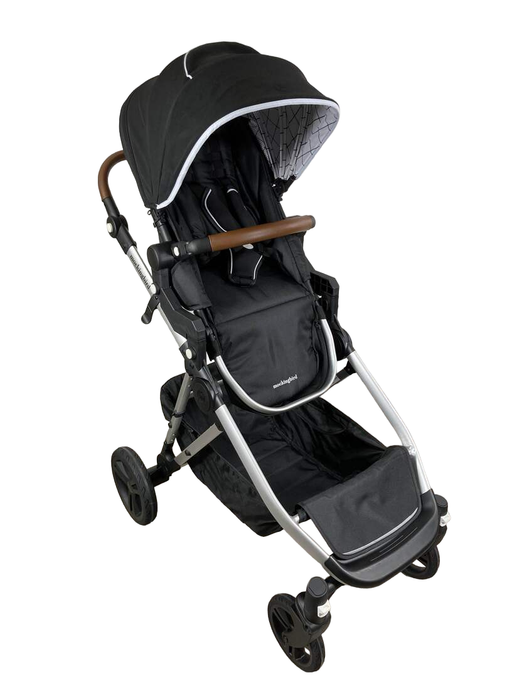 used Mockingbird Single to Double Stroller, 2022, Silver with Penny Leather, Windowpane, Black