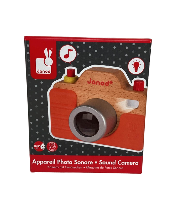 used Janod Wooden Pretend Camera With Sound And Flash