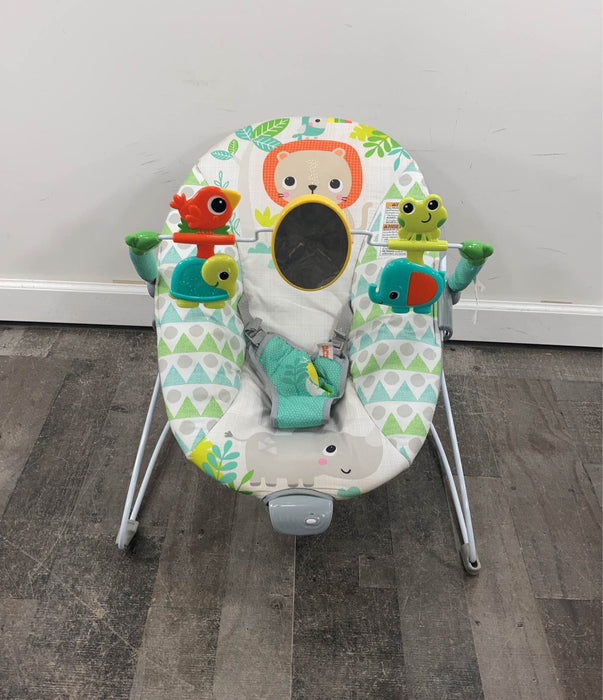 used Bright Starts Vibrating Bouncer, Spinnin' Safari