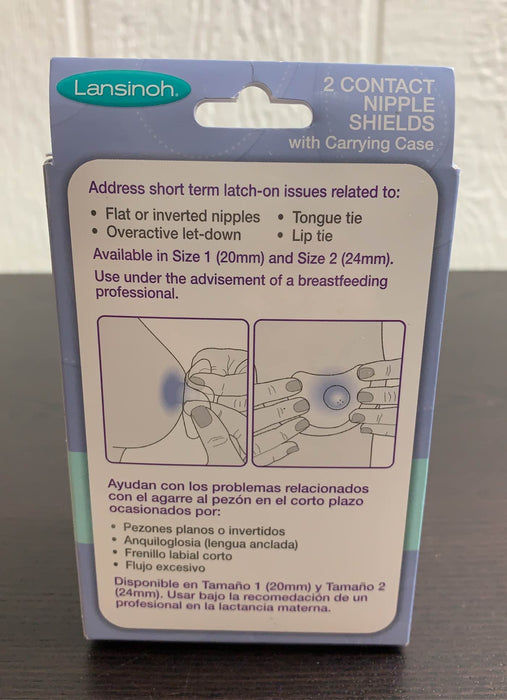 secondhand Lansinoh Nipple Shields for Breastfeeding, 20mm