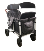 used Wonderfold W4 Luxe Quad Stroller Wagon, 2023, Charcoal Grey with White Frame