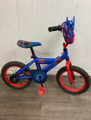 secondhand Huffy Spider-Man Bike, 14”, And Helmet