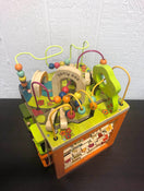 used B. toys Zany Zoo Wooden Activity Cube