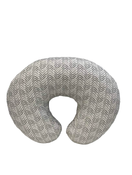 used Boppy Nursing and Infant Support Pillow, Gray Cable Stiches