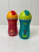 used Chicco Insulated Flip-Top Straw Cup, 2 Pack