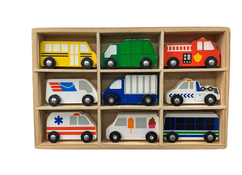 used Melissa & Doug Wooden Town Vehicles