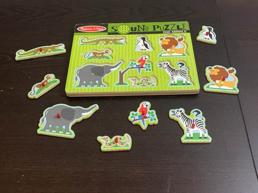 secondhand Melissa & Doug Sound Puzzle, Zoo Animals