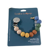 used LouLou Lollipop Pacifier Clip, Colorblock