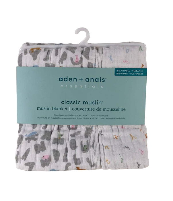 Shop Aden + Anais Essentials Classic Muslin Blanket, Alphabet Animals at GoodBuy Gear