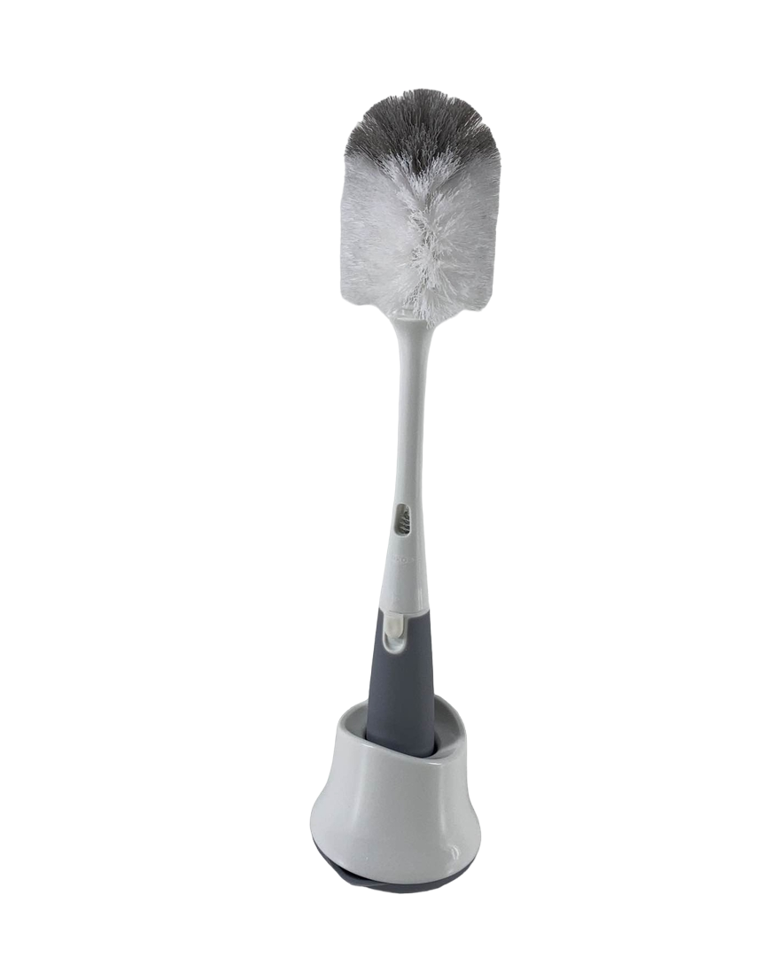 OXO Gray Tot Bottle Brush with Bristled Cleaner