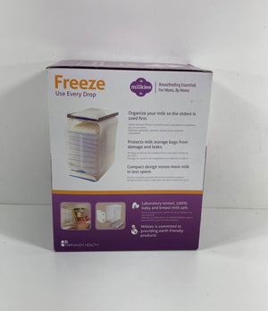 Fairhaven Health Milkies Freeze Organizer for Breast Milk Storage Bags,  Container Storing System for Freezing Breastmilk to Feed Baby, Reusable