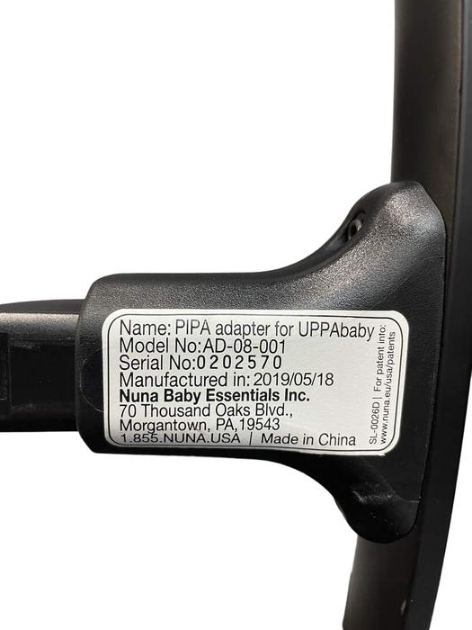 Nuna Pipa Adapter For Uppababy