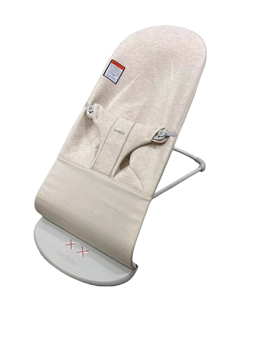 used BabyBjorn Bouncer Bliss, Light Gray Frame, Light Beige 3D Jersey