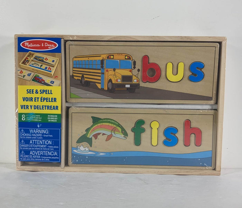 used Melissa & Doug See & Spell Wooden Educational Board