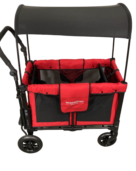 secondhand Wonderfold W2 Original Multifunctional Double Stroller Wagon, 2021, Red