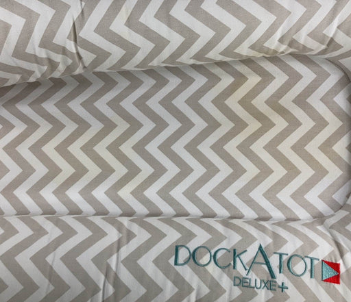 secondhand DockATot Deluxe+ Dock, Silver Lining (chevron)