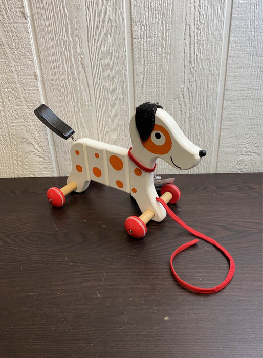 secondhand Janod Crazy Rocky Dog Pull Along Toy