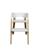 used Stokke Steps High Chair, White Seat Natural Legs