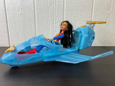 used DC Super Hero Girls Wonder Woman Doll & Invisible Jet