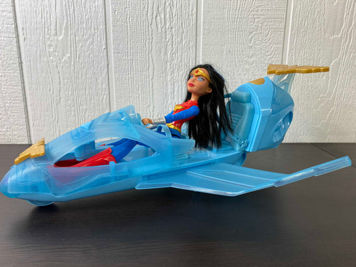 used DC Super Hero Girls Wonder Woman Doll & Invisible Jet