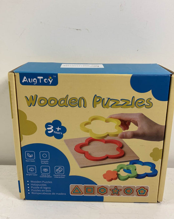 secondhand Aug Toys Wooden Shape Puzzle