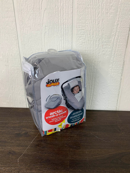 used Jolly Jumper Arctic Sneak-A-Peek Infant Car Seat Cover With Attached Blanket