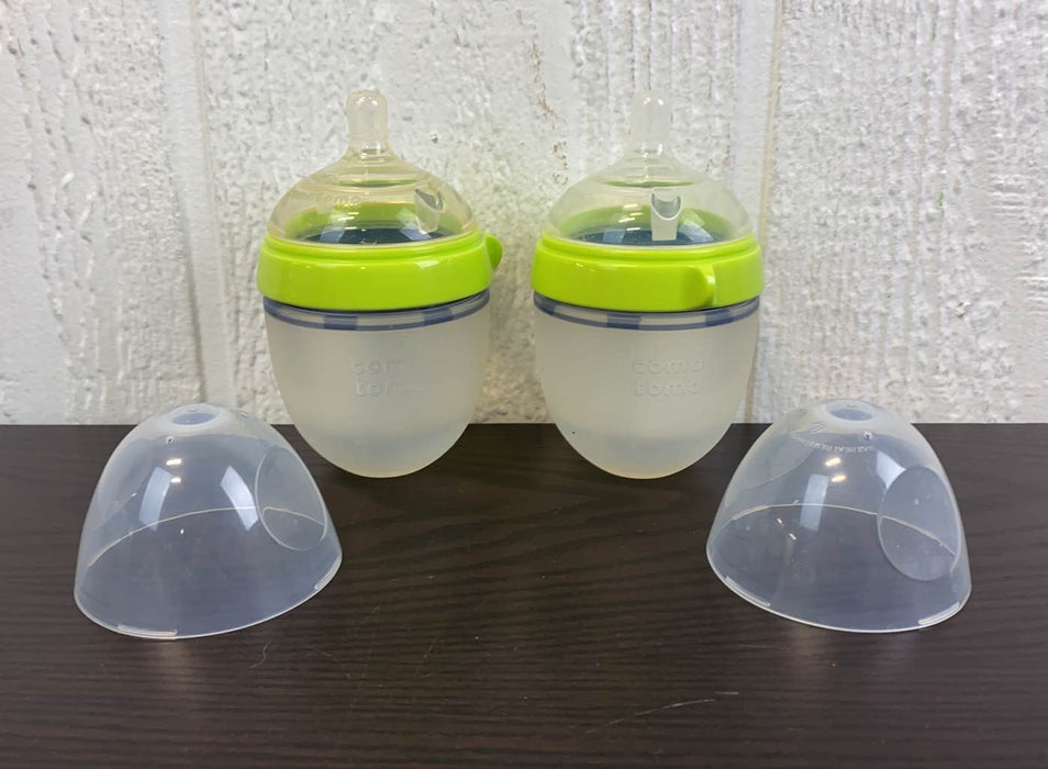 secondhand Comotomo Baby Bottle Bundle, Green