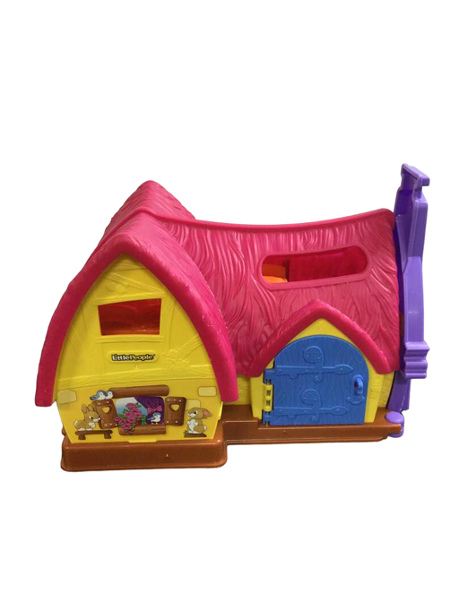 secondhand Fisher Price Little People Disney Princess Snow White Cottage Play Set