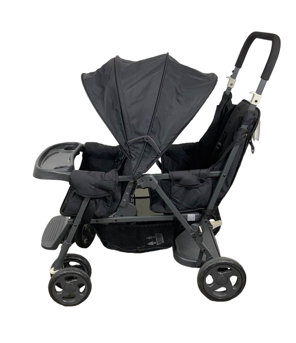 secondhand Joovy Caboose Too Graphite Sit and Stand Double Stroller, 2018, Black