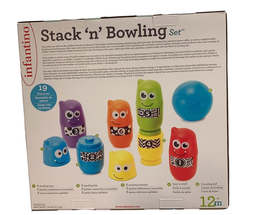 secondhand Infantino Stack 'n' Bowling Set, 12+m