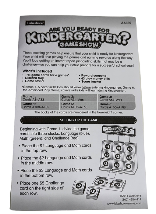 Shop Lakeshore Are You Ready For Kindergarten Game Show at GoodBuy Gear