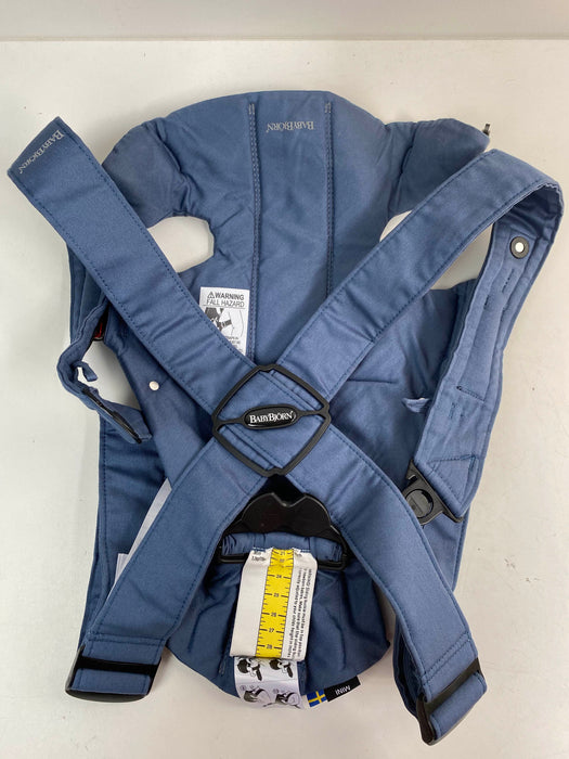 Shop BabyBjorn Baby Carrier Mini, Vintage Indigo Cotton at GoodBuy Gear