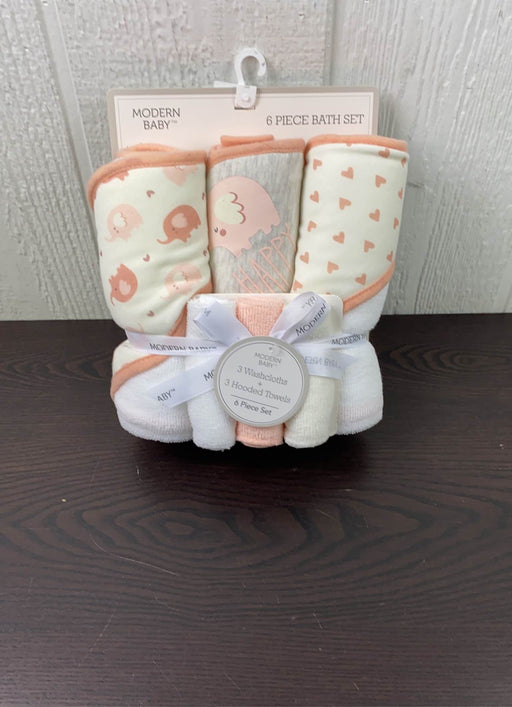 used Modern Baby Hooded Towel And Washcloth Set