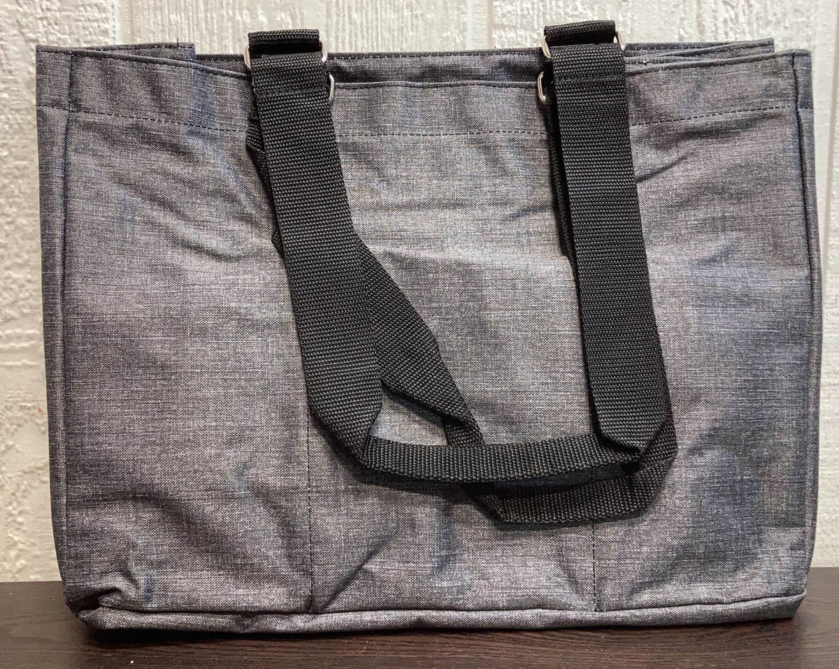 Thirty One Stroll & selling Roll Storage Tote - Charcoal Crosshatch