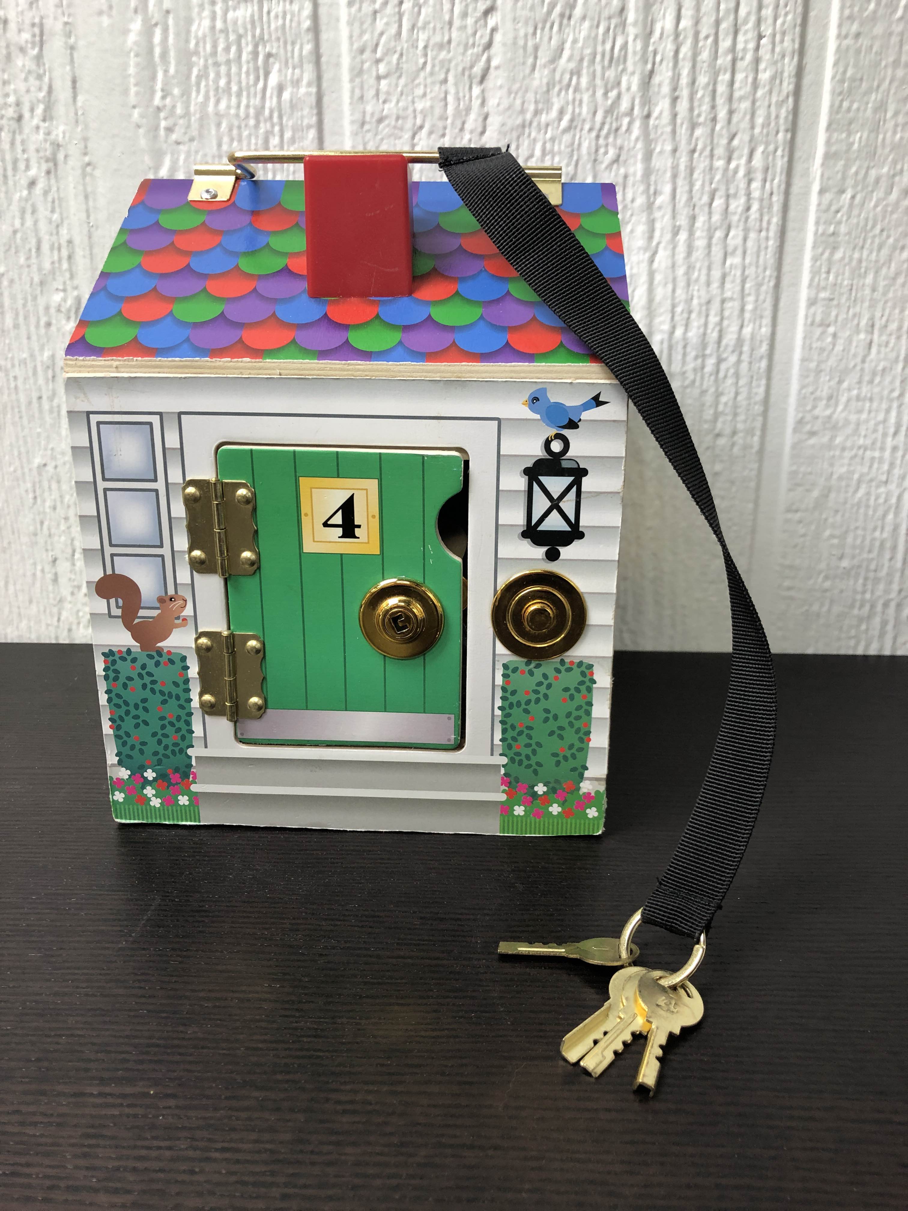 Melissa and doug take 2024 along wooden doorbell dollhouse